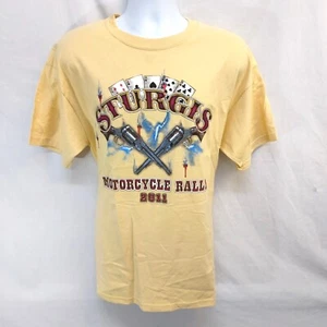 NUOVA T-shirt uomo Sturgis 2011 moto rally cotone stampa grafica L  - Foto 1 di 7