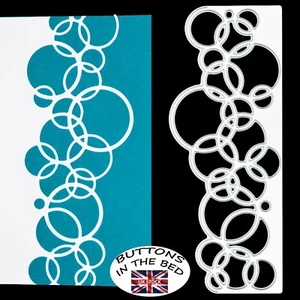 Bubbles Border Edging Metal Cutting Die, Circles, Card making, Scrapbooking, E7 - Picture 1 of 7