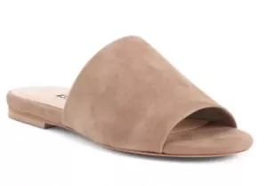 $199 Charles David Soleil 2 Leather Slides •10• Shoes Sandals Truffle Suede NEW - Picture 1 of 8