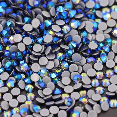 Hotfix pedrería flatback cristal hot fix piedras strass brillo para costura Foto 1 de 4