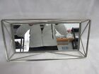 Home Details Mirrored Dressing Table Tray with Gallery Rail, 14" x 7" X 2", Ex!