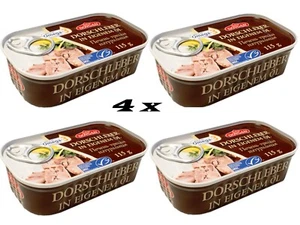 4x115/3x230g DORSCHLEBER (19,00 €/1kg) Fischkonserve Dorsch Leber Dose Fisch - Bild 1 von 10