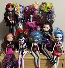 Monster High/Ever After High Lot of 16 Dolls, Stands, And Accessories TLC Parts