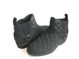 TEVA DE LA VINA DOS CHELSEA WOMEN ANKLE BOOTS QUILTED BLACK US 6 /UK 4 /EU 37 - Picture 1 of 5