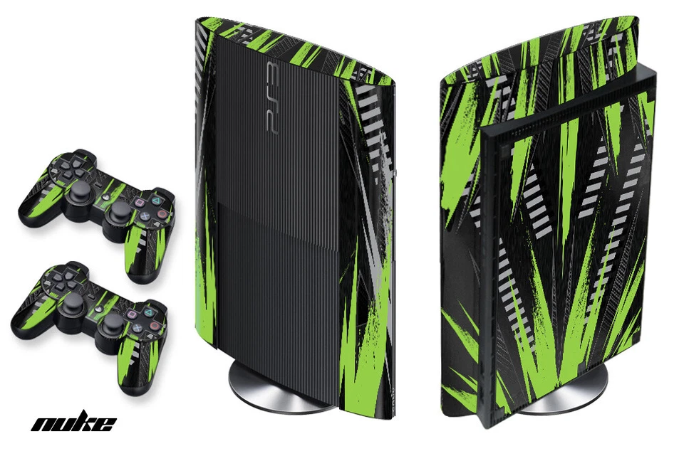 Skin Decal Wrap For PS3 Super Slim PlayStation 3  Console + Controller Nuke Gren - Image 1 of 1