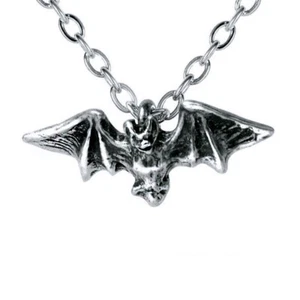 Kiss of the Night Pendant Necklace Boxed, Bat Gothic Nocturnal, Alchemy England - Picture 1 of 6