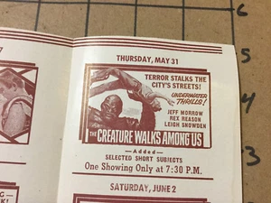Original Filmbroschüre: COLBY THEATRE Bingham Maine - w CREATURE WALKS AMONG US - Bild 1 von 4