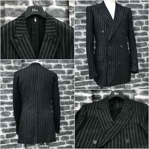 UltraRare & Great Dior Homme AW01 Hedi Slimane Double Breasted Pinstripe Blazer - Picture 1 of 12