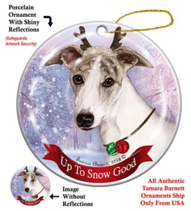 Buen adorno hasta la nieve - Fawn Brindle Whippet - Imagen 1 de 1