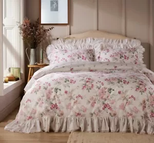 Floral Duvet Cover Set - Pink - Picture 1 of 8