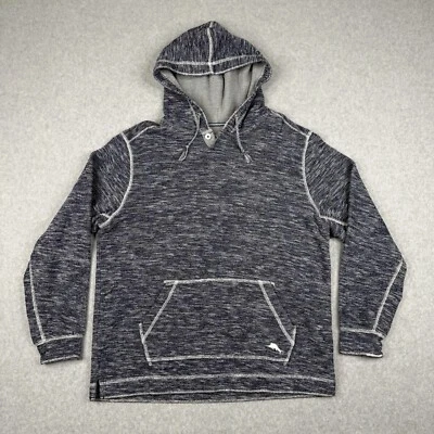 Tommy Bahama Sudadera con Capucha Para Hombres Pequeña Azul Tejida Henley Elastizada Informal Playa Pullover Foto 1 de 4