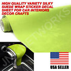 Variety Silky Suede Wrap Sticker Decal Sheet (Lime)