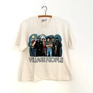 Vintage Village People Band Tour T-Shirt Medium Boxy Fit 90s Graphic Tee YMCA - Bild 1 von 11