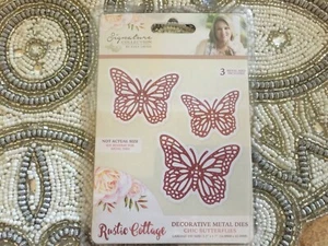 Crafter's Companion Metal Troqueles Chic Mariposas Por Sara Firma Nuevo - Imagen 1 de 3