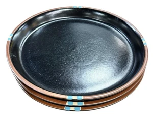 DANSK MESA BLACK DINNER PLATES - SET OF 3 - Picture 1 of 6