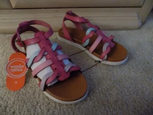 Girls Wonder Nation Ankle-Strap Sandals Size 4 NWT - Picture 1 of 3