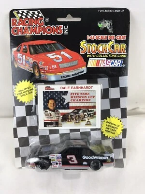 Racing Champions Dale Earnhardt escala 1:43 Die Cast Stock Car & Collectors Card Foto 1 de 4