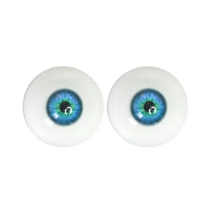 1 coppia realistici occhi finti acrilici 33 mm (blu) per oggetti di scena di Halloween, bambole artigianato - Foto 1 di 6