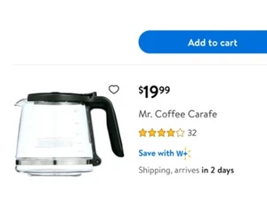 Mr.Coffee PLD12-RB 12-Cup Carafe - Black - Picture 1 of 2