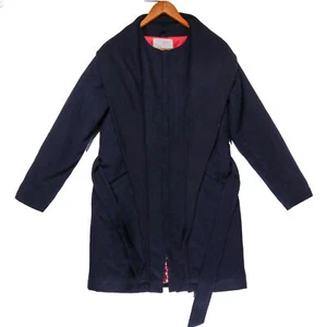 Abrigo Chaqueta Joakina Skunkfunk Para Mujer Mezcla de Lana Negra con Cremallera Completa - Talla 2 - Imagen 1 de 4