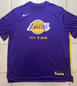 Nike NBA Player Issued Lakers Game Warm Up Shirt Purple Size XXLT 2023 #30 Worn - Picture 1 of 4