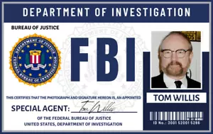 Physical Customized FBI Special Agent Id Badge, Cosplay accessories, Replica - Picture 1 of 2