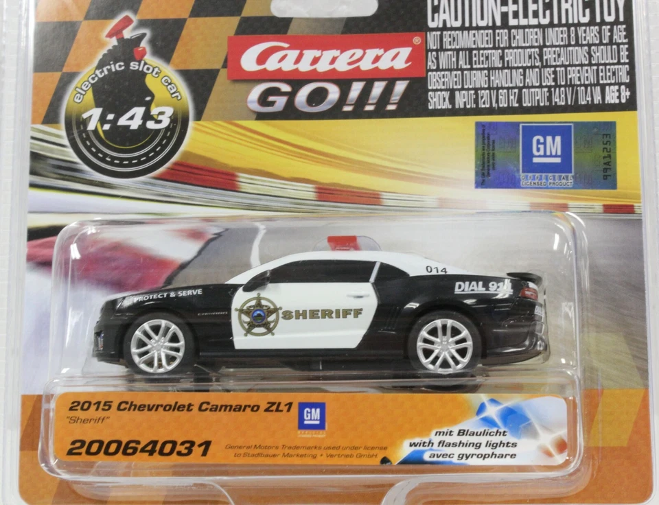 Carrera GO!!! Chevrolet Camaro ZL1 "Sheriff" 1/43 2015 coche ranura con parpadeo Foto 1 de 1