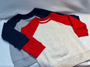 Cat & Jack Set of Two Toddler Sweatshirts Size 18 Months Blue and Red in Color - Picture 1 of 7