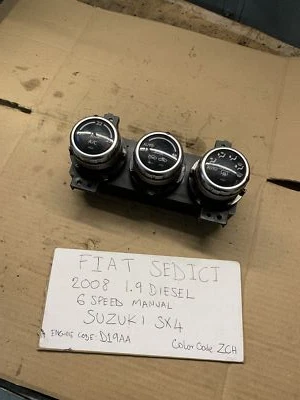 Panel de control de calefacción de aire acondicionado Fiat Sedici MK1 2008 Suzuki SX4 1,9D D19AA 39510-79J02 Foto 1 de 4