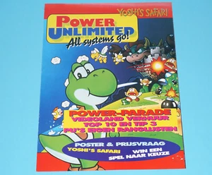NINTENDO YOSHI'S SAFARI PROMO FOLDOUT A2 POSTER 1993 POWER UNLIMITED HOLLAND - Bild 1 von 4