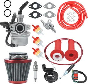 PZ19 Carburetor Kit for 50-125cc Tao Tao ATV Go Kart Dirt Bike - Red - Picture 1 of 12