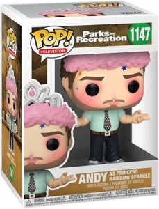 Funko - POP TV: Parks & Rec- Andy como Princesa Arco Iris Totalmente Nuevo En Caja - Imagen 1 de 3