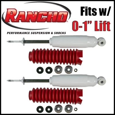 Par de amortiguadores delanteros Rancho RS5000X para Isuzu Trooper 1989-2002 4x4 con elevación de 0-1" Foto 1 de 3