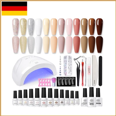 UV-Lampe Nagellack Set | 12 Farben | 48W LED Aushärten - Bild 1 von 4