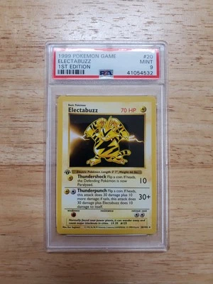 Pokemon PSA 9 MINT 1999 Electabuzz 1st Edition Shadowless Base Set Rare Card - Image 1 of 2