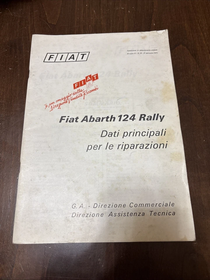 Fiat Abarth 124 Rally Catalogo - Immagine 1 di 4