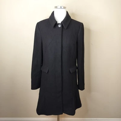 Banana Republic черный шерсти Peacoat платье пальто размер 6 женщин на пуговицах - Изображение 1 из 4