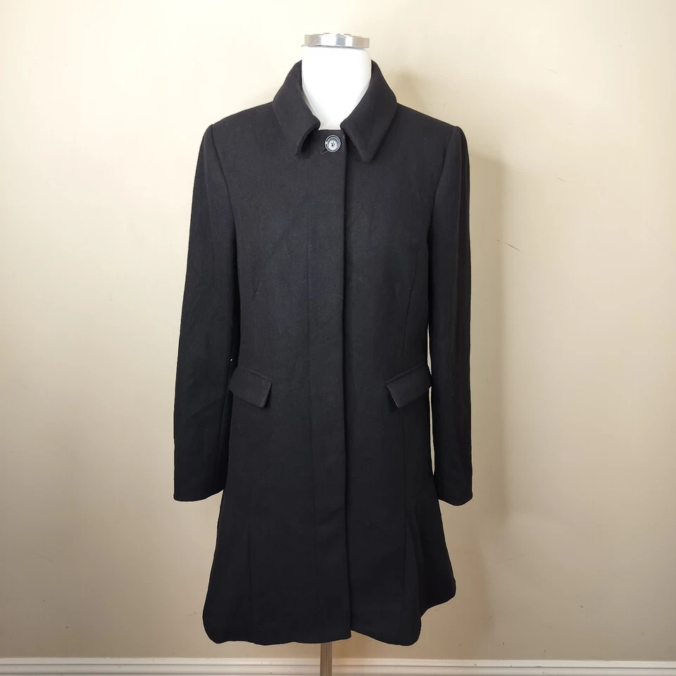 Casaco social Banana Republic preto lã tamanho 6 feminino botão para cima - Imagem 1 de 4