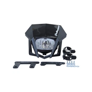 Polisport Scheinwerferverkleidung univ Scheinwerfermaske LMX Lampenmaske schwarz - Picture 1 of 4