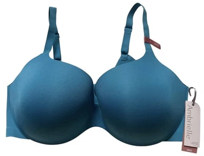 Ambrielle Everyday Full Coverage T Shirt Bra 38DD Turquoise Underwire New - Image 1 of 4