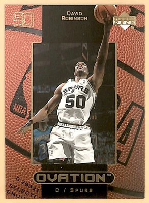 1999-00 Upper Deck Ovation #49 David Robinson San Antonio Spurs - Image 1 of 2