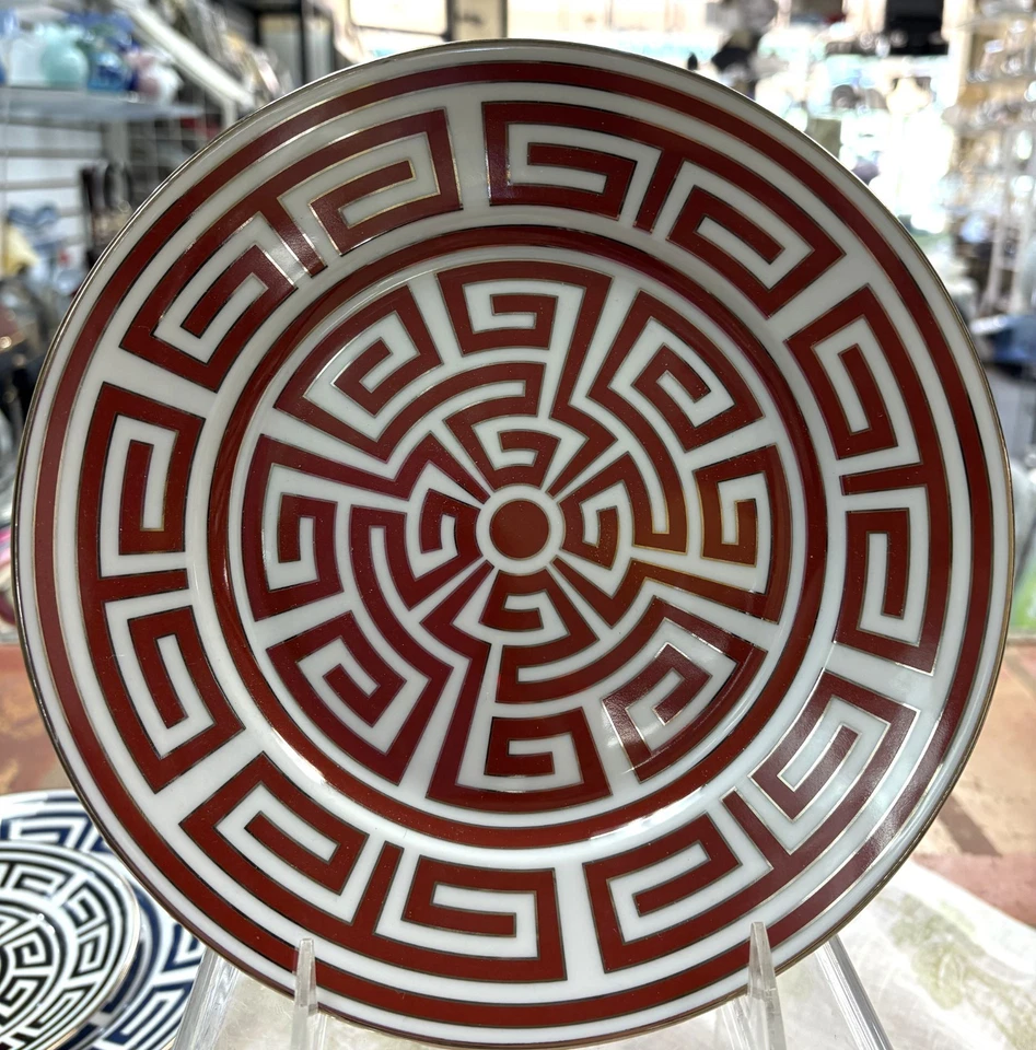 Ginori 1735 Labirinto Scarlet Red Dessert Plate NEW 8.66 in - Image 1 of 2