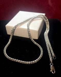 COLLANA CATENA ORO BIANCO 14K DESIGNER FIRMATA RJ 20 POLLICI 17,9 GR LARGHEZZA 3,2 - Foto 1 di 20