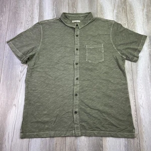 Marine Layer Shirt Mens XL Green Vintage Heavy Slub Short Sleeve Button Up NWOT - Picture 1 of 13