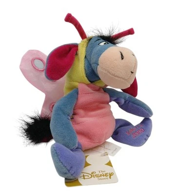 Disney Store Easter Winnie The Pooh EEYORE BUTTERFLY Bean Bag Plush Stuffed Toy - Image 1 of 4