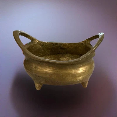 Vintage Chinese Bronze Censer Tripod Incense Burner  - Image 1 of 3