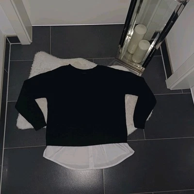 Neu Blusenpulli M40 42 dunkelblau waffelmuster Strickpulli Basic-Stil TopZustand - Bild 1 von 4