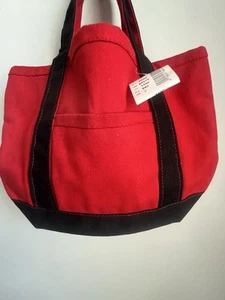 Bass & Co Tote Bag Mini Red & Black Handbag Purse Shoulder Bag Preppy Classic NO - Picture 1 of 13