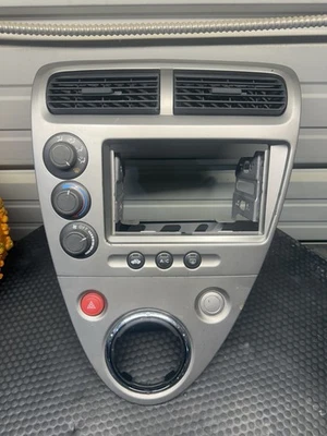 2002-2005 Honda Civic Si Hatchback EP3 moldura de rádio aberturas climáticas câmbio prata - Imagem 1 de 3