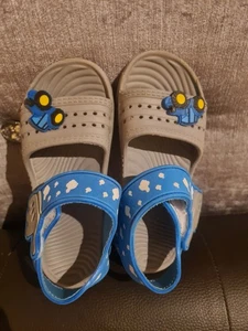 Summer Beach Sandals Blue Tractor Kids Boy Size 1 UK 33EU Unisex children rubber - Picture 1 of 4